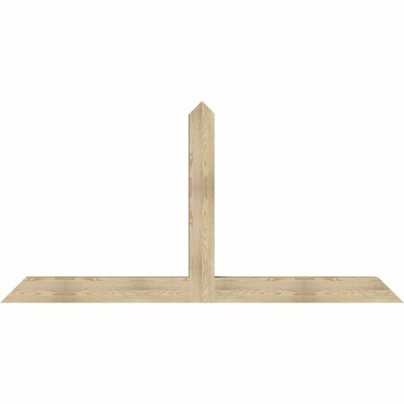 Ekena Millwork Portland Rough Sawn Timber Gable Bracket, Douglas Fir, 96"W x 48"H x 6"D x 6"F, 12/12 Pitch GBW096X48X0606POR00RDF